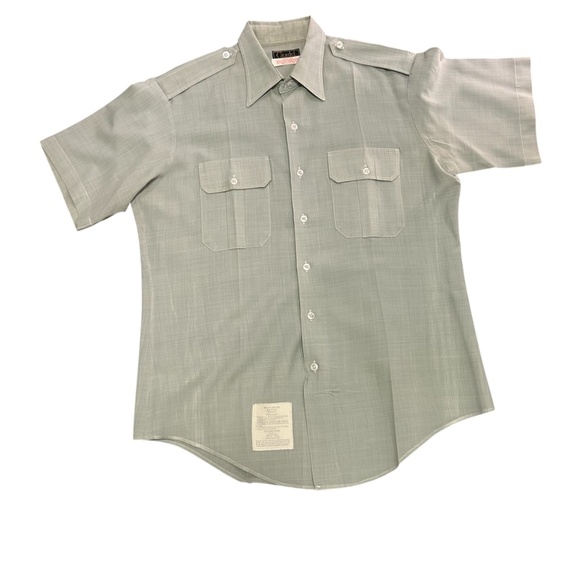 Vintage The Citadel Dress Short Sleeve Button Down Shirt Size L - Picture 3 of 8